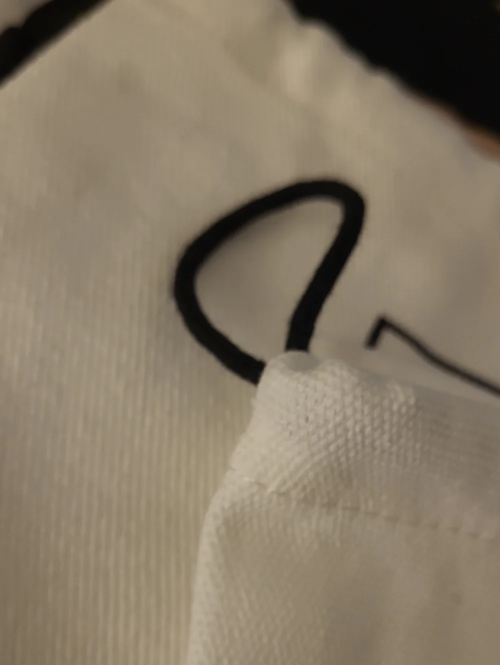 White Drawstring Dust Bag with Black Logo Detail